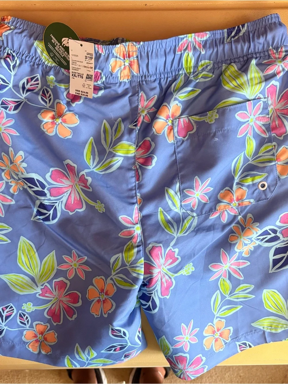 The Children’s Place Light Blue Tropical Floral Swim Shorts